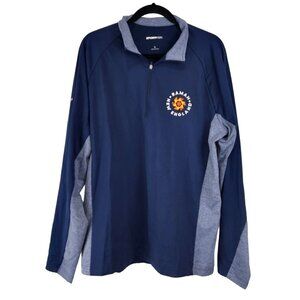 Sport-Tek Long Sleeve 1/4 Zip Pullover Mens Size L Navy Blue Shirt